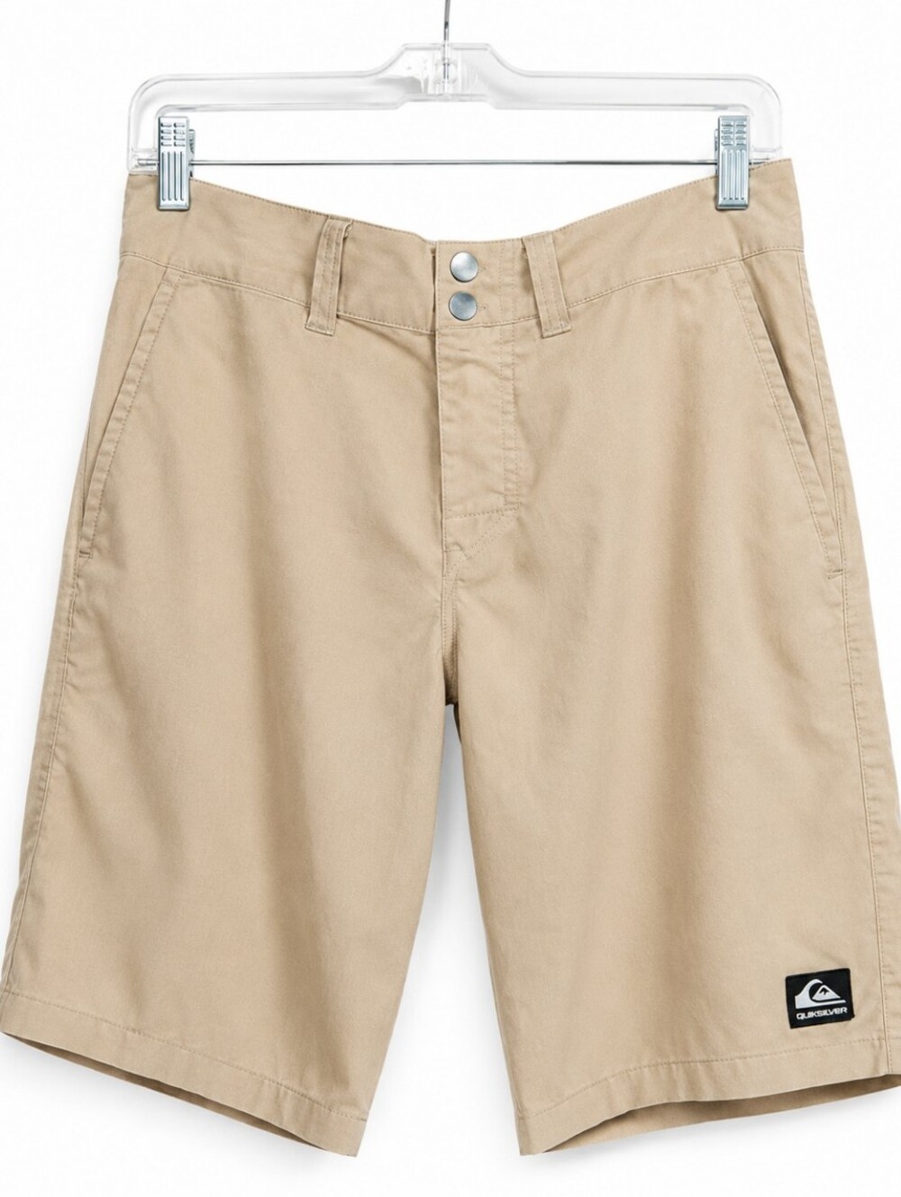 Quiksilver Men’s Board Shorts Size 28 Beige Surf Skate Casual Flat Front